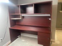 U shaped Office desk with filing cabinet 