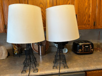 2 Paris themed lamps