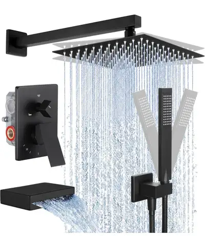 KES Shower Faucet Set Shower System with Waterfall Tub Spout Pre, View more