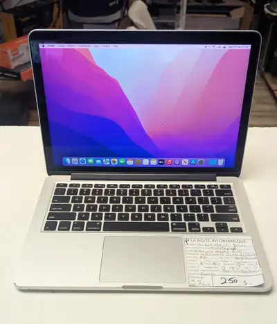 Laptop MacBook Pro 13po Retina A1502 I i5 8Go SSD macOS Monterey, View more