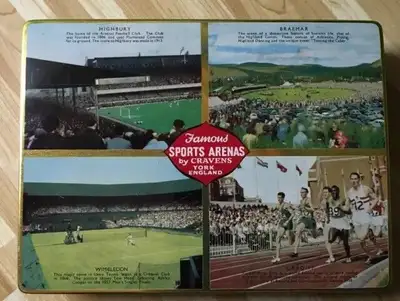 Boîte de tôle Famous "Sports Arena" by Cravens York England, View more