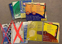 Various School Supplies -Scribblers, Notebooks, Subject Dividers