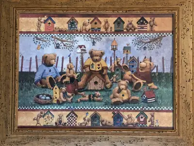 Rustic Nursery Decor Vintage Teddy Bear Print, View more