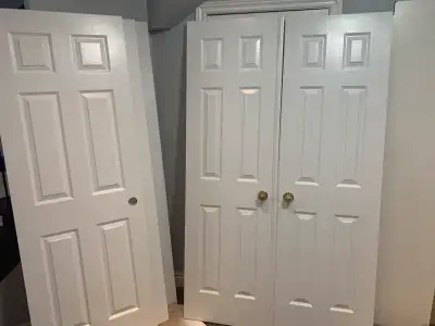Master bdr doors 48x80 -$100(2 doors) 26x80 R, 28x80 L, 30x80 L&R 24x80 R- $60 each closet doors 30(...