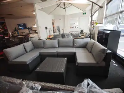  7 PC Outdoor Patio Set Grey color.cushion, View more