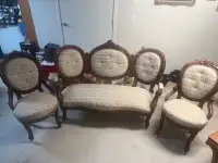 Antique Sofa and Chairs: 3 pieces