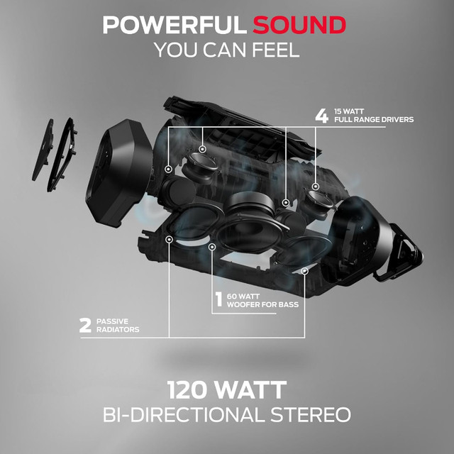 Monster Blaster 3.0. Portable Bluetooth Wireless Speaker - Black in Speakers in Burnaby/New Westminster - Image 3