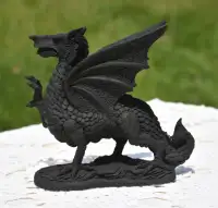 "Creative Innovations" - Hand-Made, Coal, Welsh Dragon Figurine