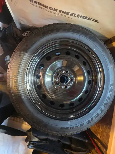 I have for sale brand new winter tires and steel.black rims with sensors in them all balanced ready...