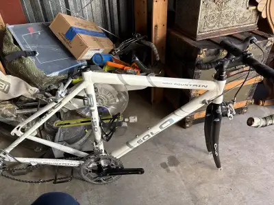 52 cm long Rocky Mountain solo road bike. Has no wheels in picture but they are available for an ext...