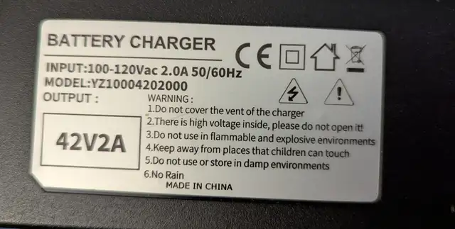 42v Power Charger for ebikes or scooters, tip 5.5mm or 8mm in General Electronics in Oshawa / Durham Region - Image 7