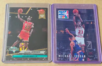2 Michael Jordan cards in great shape with protectorcase, View more
