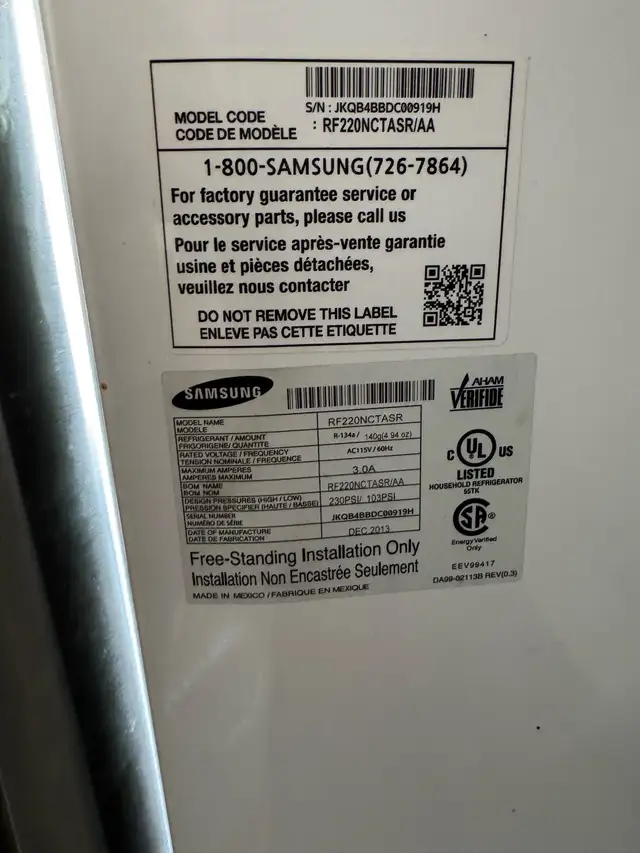  Samsung French door fridge 63234551997571122