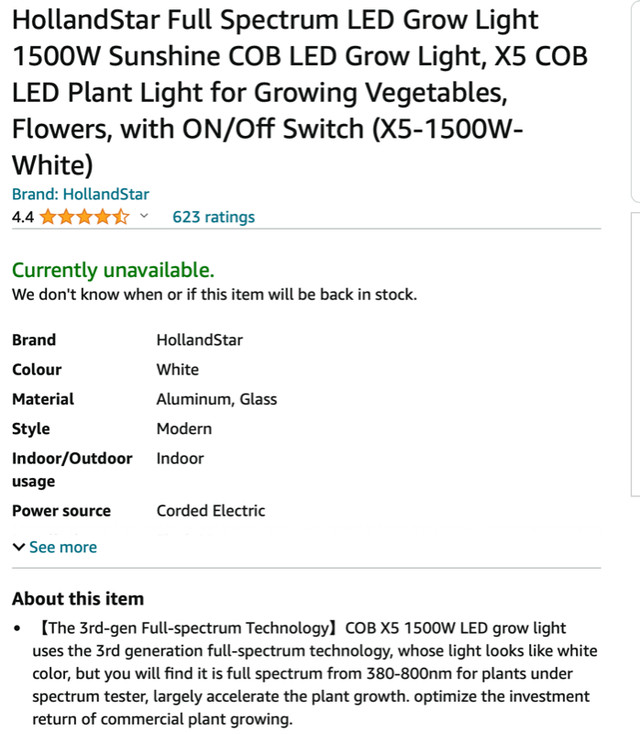 LED Grow Light in Other in Hamilton - Image 3