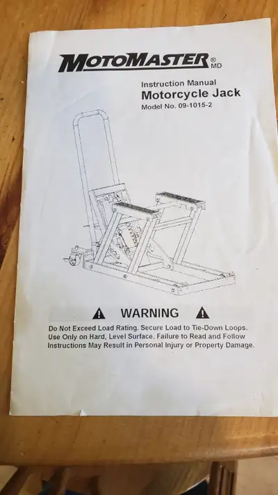 Motomaster motorcycle jack