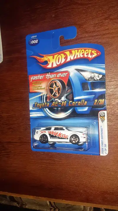 Toyota AE86 Corolla Hot Wheels 2006 First Editions Faster Than Ever variation $10 each 3 available
