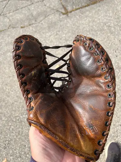 REALLY EARLY ALL LEATHER CATCHER'S MITT, View more