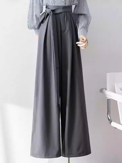 Women's stylish suit pants, gray, L size., View more