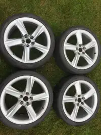 Audi Factory 19 in alloy rims. Continental 255 35 19 inch tires