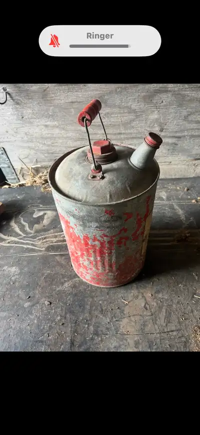 Antique Metal Gas Can , View more