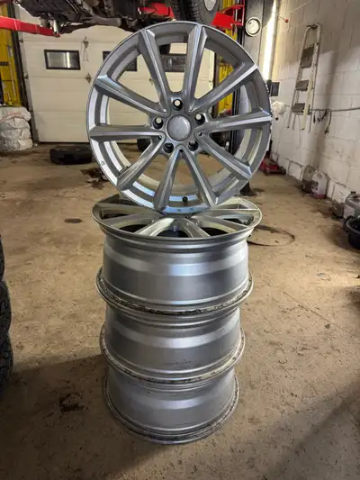 3 rims are good but 1 has a crack