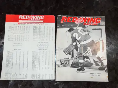 1969 DETROIT RED WINGS HOME PROGRAM vs BOSTON BRUINS - BOBBY ORR, View more