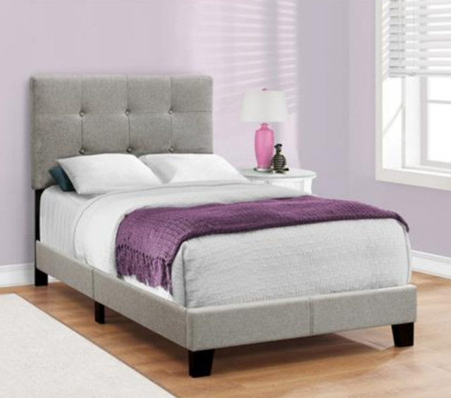 Set of twin Bed, lamps and shelf in Multi-item in Kingston