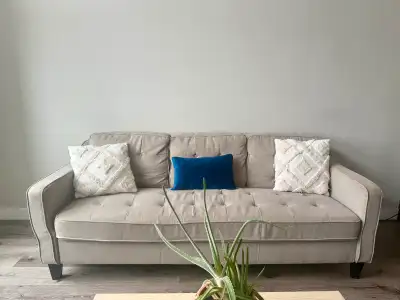 Neutral Tufted Sofa, View more