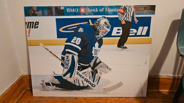 Ed Belfour photo on particle board. in Hockey in City of Toronto