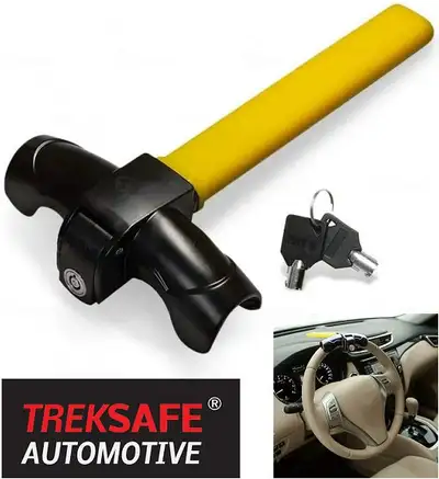 TREKSAFE AUTOMOTIVE T-BAR STEERING WHEEL LOCK, View more