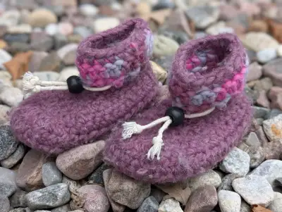 Wool and shearling toddler slippers (size 3-4 years old), View more