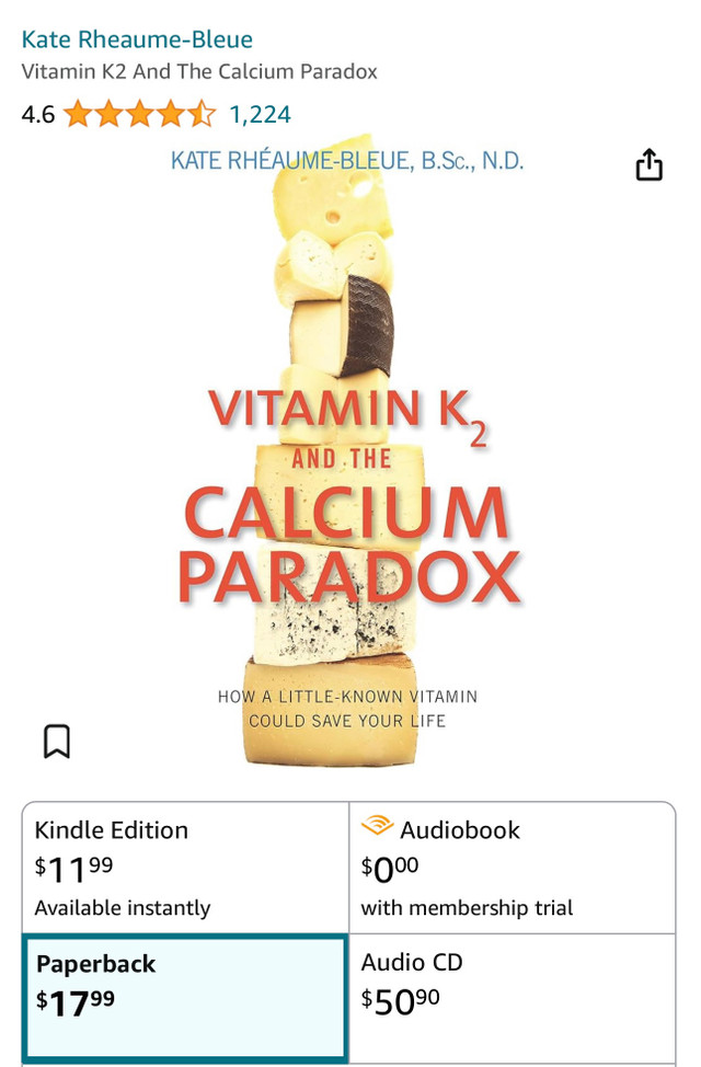Vitamin K2 and the Calcium Paradox by Kate Rhéaume-Bleue in Non-fiction in Ottawa - Image 3
