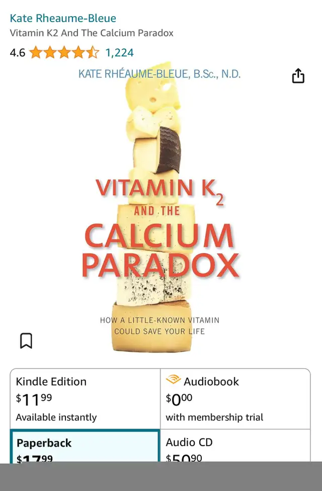 Vitamin K2 and the Calcium Paradox by Kate Rhéaume-Bleue in Non-fiction in Ottawa - Image 4