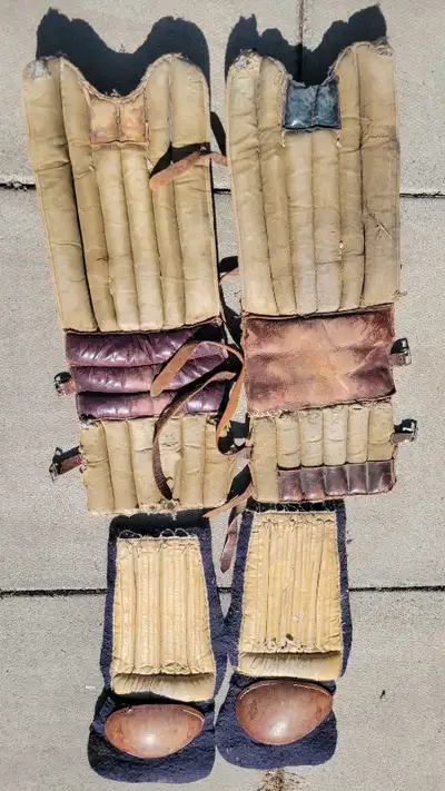 Vintage Hand Brand Leg Guards hockey?, View more