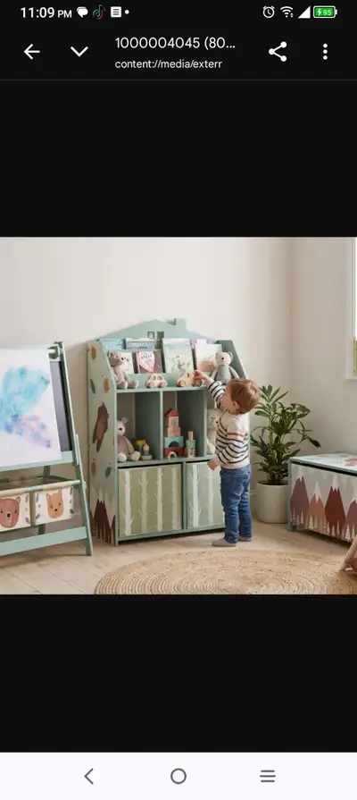 Kid's Bookshelf With Storage - Green, View more
