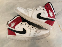 Kids Red Black White Nike Air Jordan Shoes Size 11C