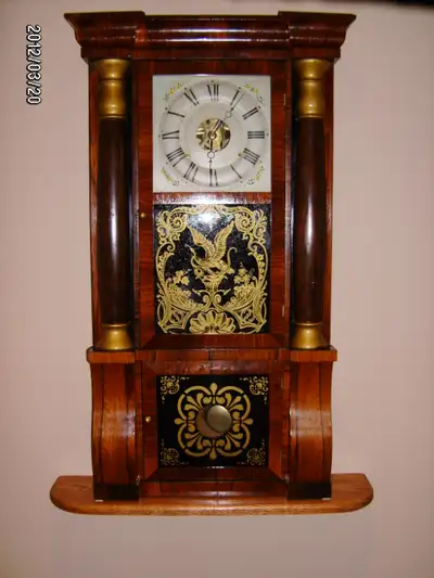 Antique Seth Thomas triple decker Empire column clock, View more