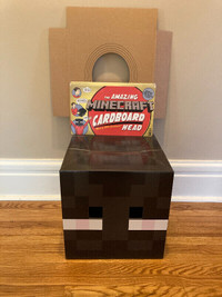The Amazing Minecraft Cardboard Head black