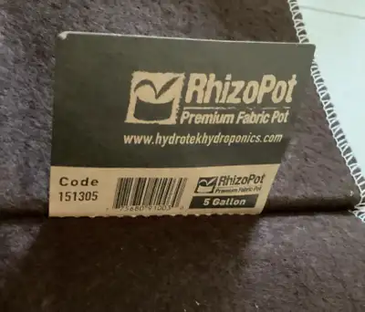 4 RHIZOPOT 5-Gallon Fabric Grow Bags - Never Used, View more