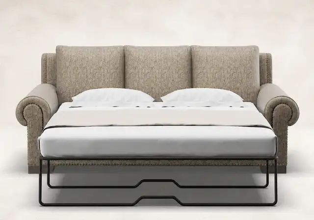 RUSH SALE!!! Brown pull out sofa bed with pillows in Couches & Futons in City of Toronto - Image 4
