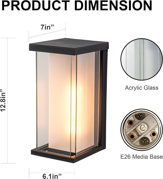 Modern Outdoor Wall Light Fixture (NEW) in Electrical in Edmonton - Image 4