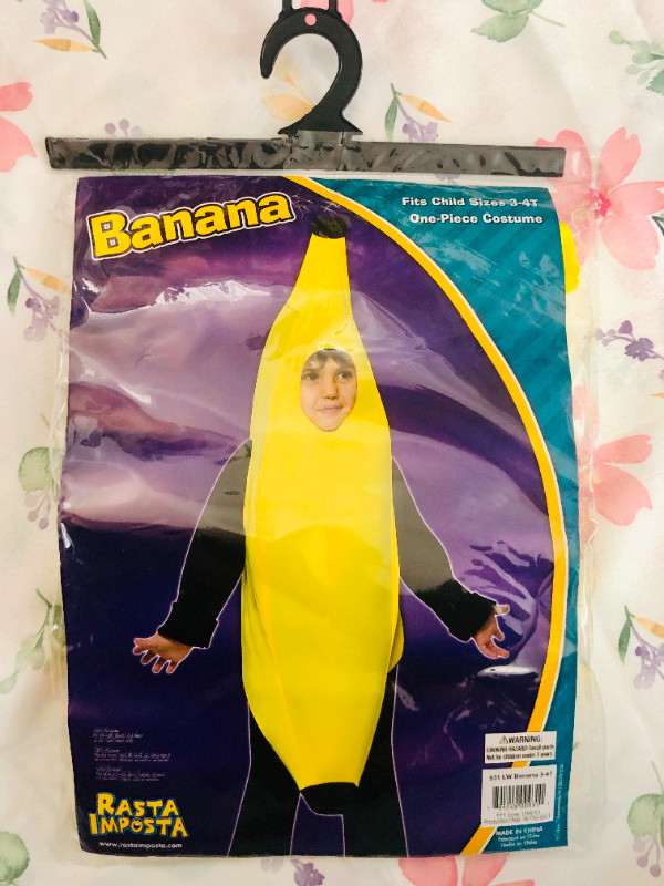 *new* Rasta Imposta Banana Child Halloween Costume (Size 3-4T) dans Costumes  à Ville de Montréal