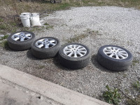 15" x 6" x 5 bolt 100mm rims & Michelin tires