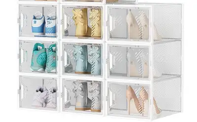 Shoe Storage X-Large Shoe Organizer Shoe Box with Magnetic Door,, View more