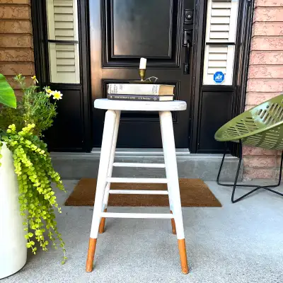 Wood Stool with Natural Feet, View more