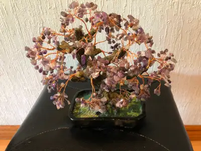 Gemstone Bonsai Trees Sale. 3 Sizes Available Large at $50 (Rainbow Jade) Medium at $30 Sold Small a...
