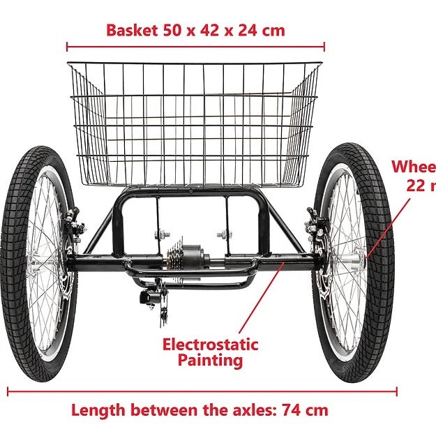 Tricycle Conversion Kit with back wheels differential Frames & Parts