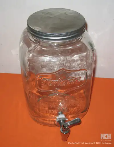 Vintage Yorkshire Glassware Large Tea Water Jug With Spigot 1898, View more