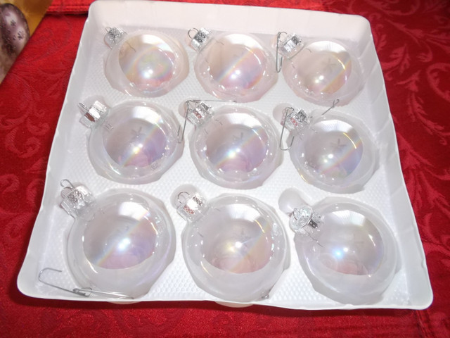 9 Clear Christmas ornaments New $5.00 in Holiday, Event & Seasonal in Saint John