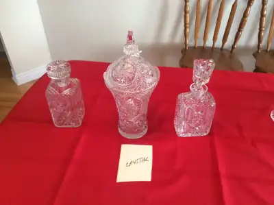 Crystal Pinwheel Vase and Decanters, View more